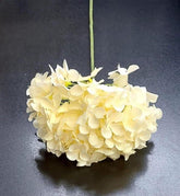 Fir Hortensie Galben Pal – Flori Artificiale pe Tulpină, Material Textil